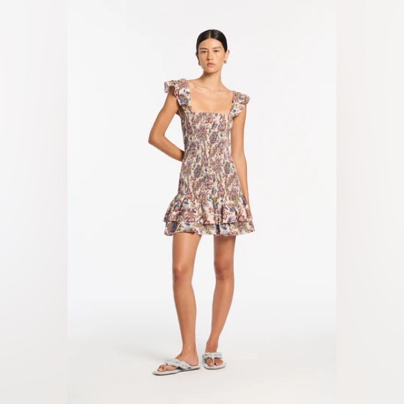 SIR the label Bettina Shirred Mini Dress - Picture 1 of 6